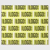 白のカスタム会社のロゴ ラッピングペーパー (フラット)