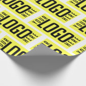 白のカスタム会社のロゴ ラッピングペーパー (角)