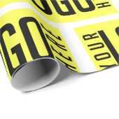 白のカスタム会社のロゴ ラッピングペーパー (ロールコーナー)