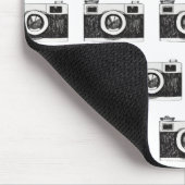 白のカメラ マウスパッド (コーナー)