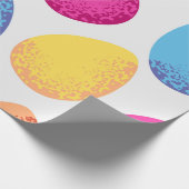 白のカラフルイースター卵のシームレスなパターン  ラッピングペーパー (角)