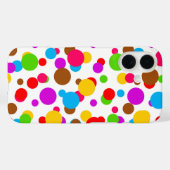 白のカラフル背景水玉模様 Case-Mate iPhoneケース (裏面 (横))