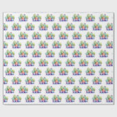 白のキャンティ水彩 ラッピングペーパー (フラット)