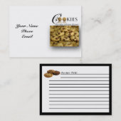 白のクッキーそして他のおいしいデザート 名刺 (正面/裏面)