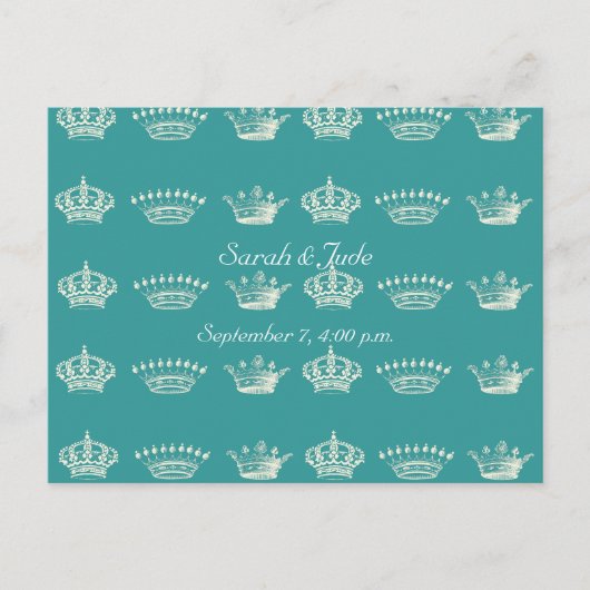 白のクラウンパターン ポストカード (正面)