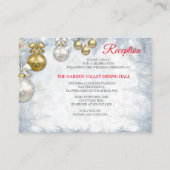 白のクリ結婚スマス エンクロージャーカード (正面)