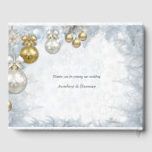 白のクリ結婚スマス ゲストブック (裏面)