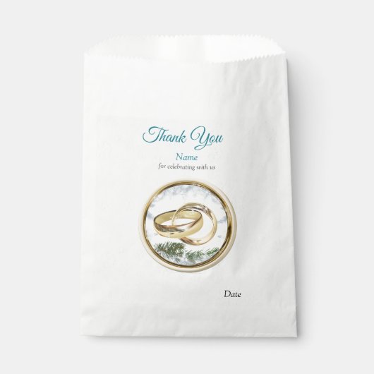 白のクリ結婚スマス フェイバーバッグ (正面)