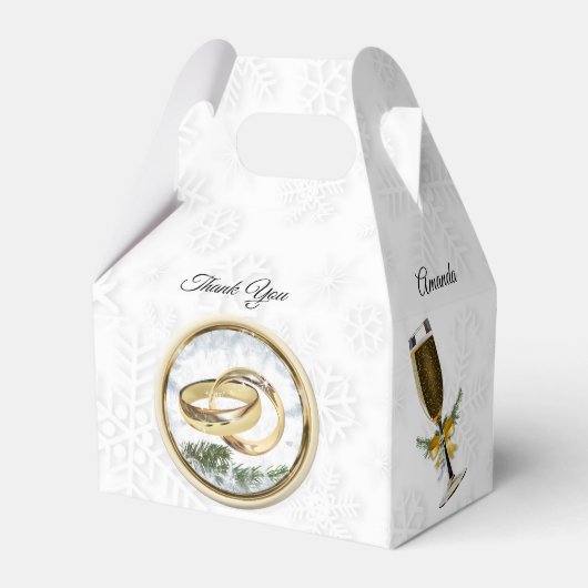 白のクリ結婚スマス フェイバーボックス (裏面サイド)