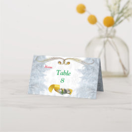 白のクリ結婚スマス プレイスカード