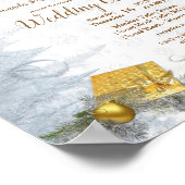 白のクリ結婚スマス ポスター (角)