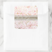 白のグラデーションのエレガント付いたピンクのペチュニア スクエアシール (バッグ)