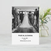 白のグラデーションの結婚開始 招待状 (スタンド正面)