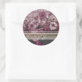 白のグラデーションエレガント付き紫色のペチュニア ラウンドシール (バッグ)