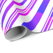 白のグラデーションストライプピンクと青 ラッピングペーパー (ロールコーナー)