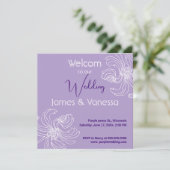 白のグラフィック芍薬。 招待状 (スタンド正面)