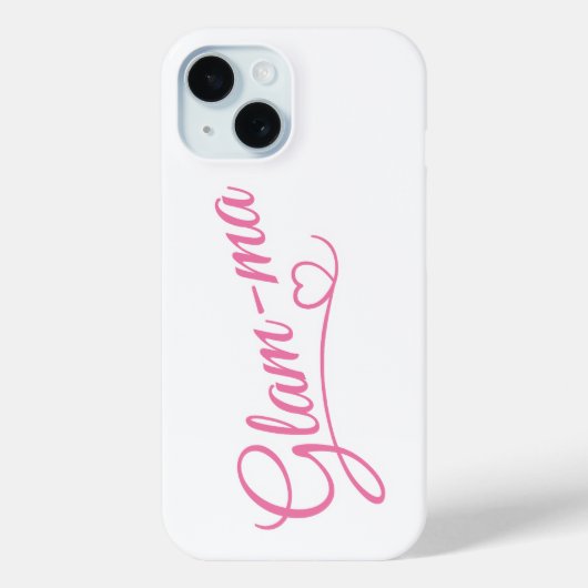 白のグラムマピンク Case-Mate iPhoneケース (裏面)