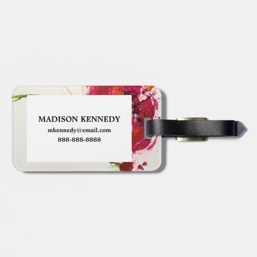 白のケシ ラゲッジタグ (裏面横)