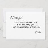 白のケルトの記号と葉 招待状 (裏面)