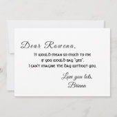 白のケルトの記号と葉 招待状 (裏面)