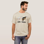 白のコーキングか黒のコーキング Tシャツ (正面フル)