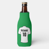 白のサッカーシャツ ボトルクーラー (ボトル正面)