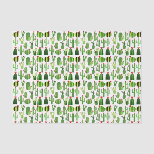白のサボテン 薄葉紙 (正面)
