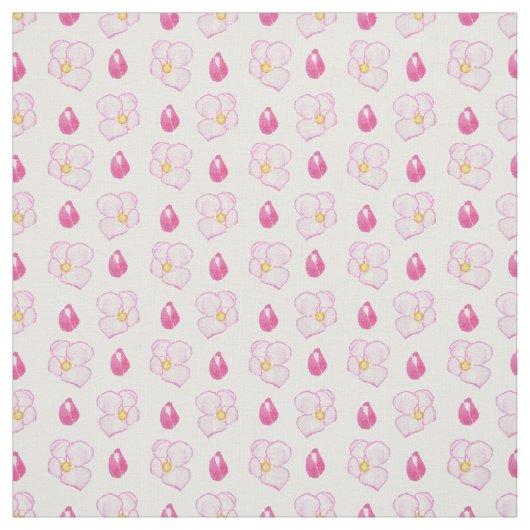 白のシックなピンクのAppleの花の芽そして花 ファブリック (見本)