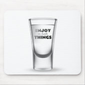 白のショットグラス マウスパッド (正面)