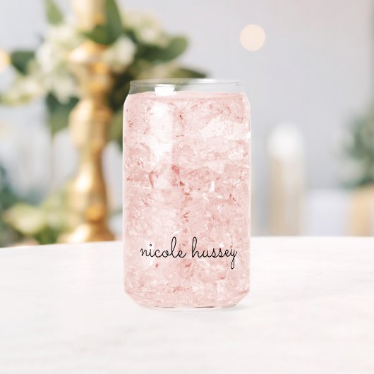 白のスクリプト |モノグラムスタイリッシュミニマモダンリスト ガラス缶 (インサイチュ (ウェディング))