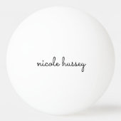 白のスクリプト |モノグラムスタイリッシュミニマモダンリスト 卓球ボール (正面)