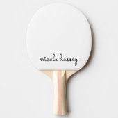 白のスクリプト |モノグラムスタイリッシュミニマモダンリスト 卓球ラケット (正面)