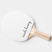 白のスクリプト |モノグラムスタイリッシュミニマモダンリスト 卓球ラケット (横)
