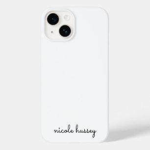 白のスクリプト モノグラムスタイリッシュミニマモダンリスト Case-Mate iPhone 14ケース