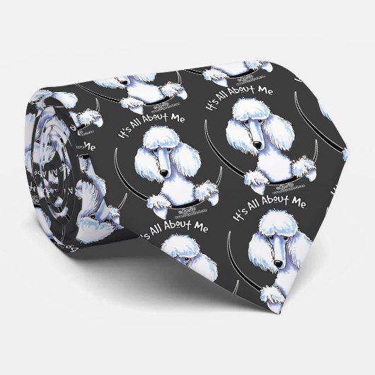 白のスタンダードプードル私のすべてについて ネクタイ (ロール)