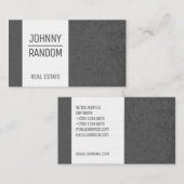 白のストライブ柄が付いている灰色のコンクリート 名刺 (正面/裏面)