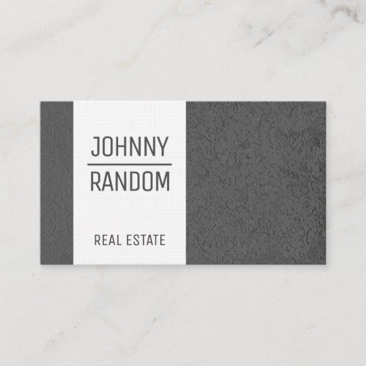 白のストライブ柄が付いている灰色のコンクリート 名刺 (正面)