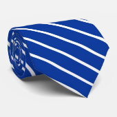 白のストライプが付いている青いタイ ネクタイ (ロール)