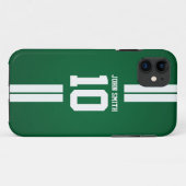 白のストライプのサッカーの選手の緑のiPhone 5の場合 Case-Mate iPhoneケース (裏面(横))