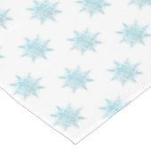 白のスノーフレーク・パターン テーブルクロス (アングル)