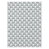 白のスワン鳥パターン柄 テーブルクロス (正面)