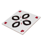 白のセラミックタイルの赤くおよび黒いパターン タイル (側面)