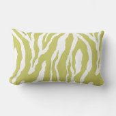 白のゼブラ柄がアクセントのカラフルなクッション ランバークッション (正面)