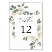 白のソフトフローラテーブル番号 テーブルナンバー (裏面)