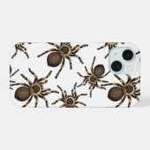 白のタランチュラ iPhone 15ケース (裏面横)
