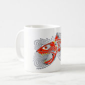 白のデザインを11のozのクラシックのマグ採取して下さい コーヒーマグカップ (正面左)