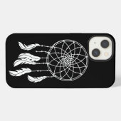 白のドリームキャッチャー iPhoneケース (裏面横)
