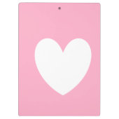 白のハートクリップボード クリップボード (裏面)