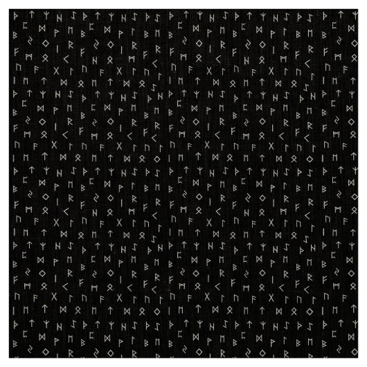 白のバイキングのランパターン（黒） ファブリック (見本)