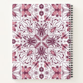 白のバグ、濃いマゼンタ、ピンク ノートブック (裏面)